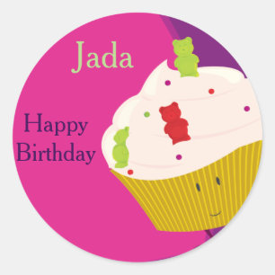 Cupcake de l'ours gommé Sticker