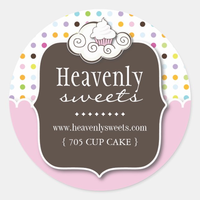 Cupcake décoratif | Stickers Chef pâtissier (Devant)