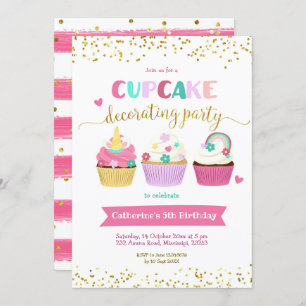 Cupcake Décoration Fête Invitation