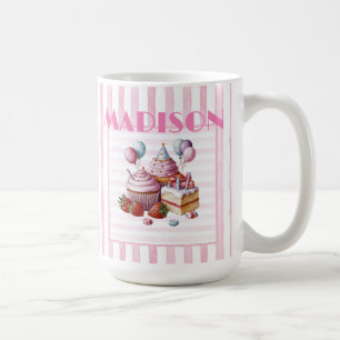 Cupcake douce Anniversaire fille Aquarelle Mug