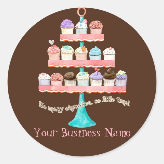 Cupcake Douce Shoppe Stickers Entreprise (Devant)