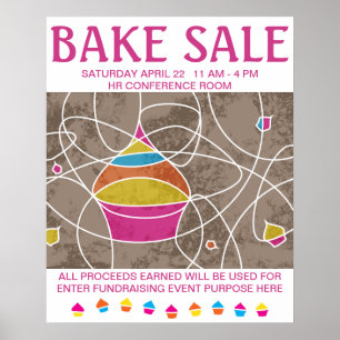 CUPCAKE formes bake sale poster