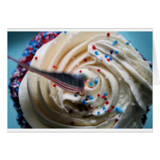 Cupcake frottage avec drapeau américain
