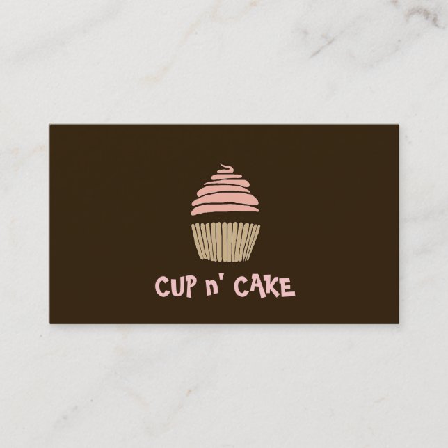 Cupcake, gâteau, Carte de visite de boulangerie (Devant)