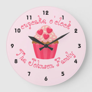 Cupcake Horloge de cuisine personnalisée