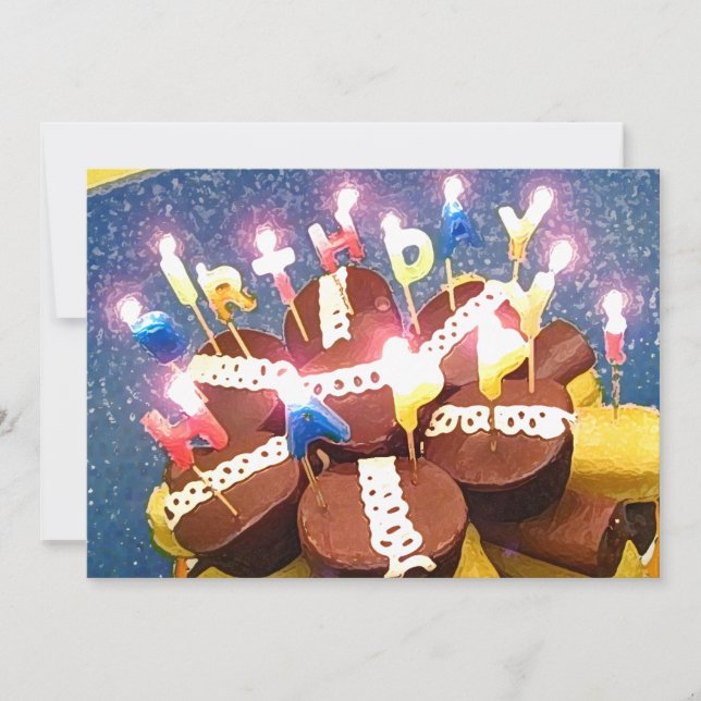 Cupcake Invitation d'anniversaire (Devant)