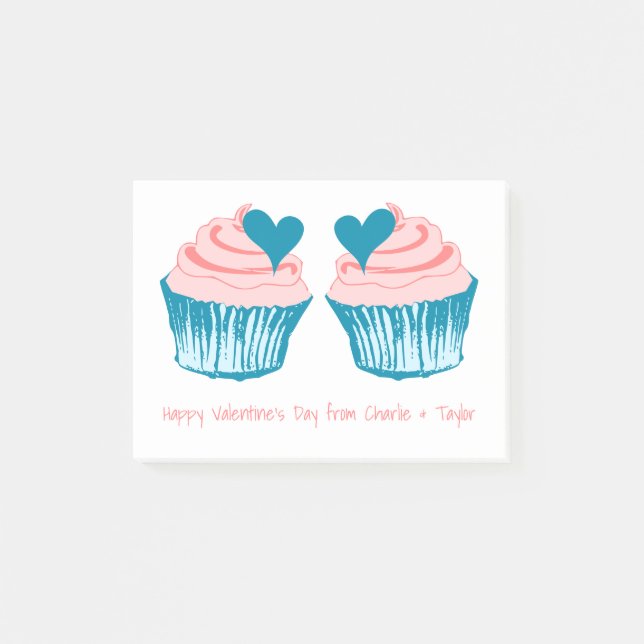 Cupcake Love texte personnalisé Post-It notes (Devant)