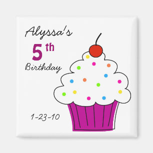 Cupcake Magnets d'anniversaire