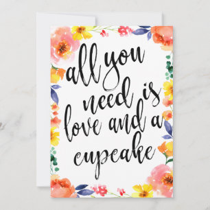 Cupcake Mariage Dessert abordable Floral Sign