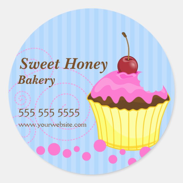 Cupcake mignon Avec Stickers Boulangerie Cerise (Devant)