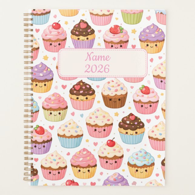 Cupcake Parade Customizable Planner (Devant)