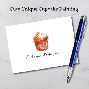Cupcake Peinture Élégante Dessert Monogramme Cuisi