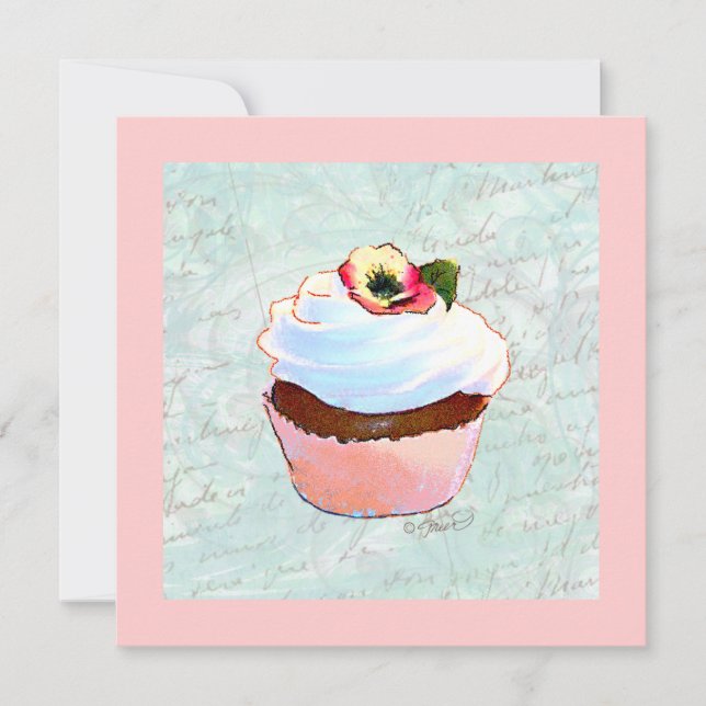 Cupcake rose chocolat français (Devant)