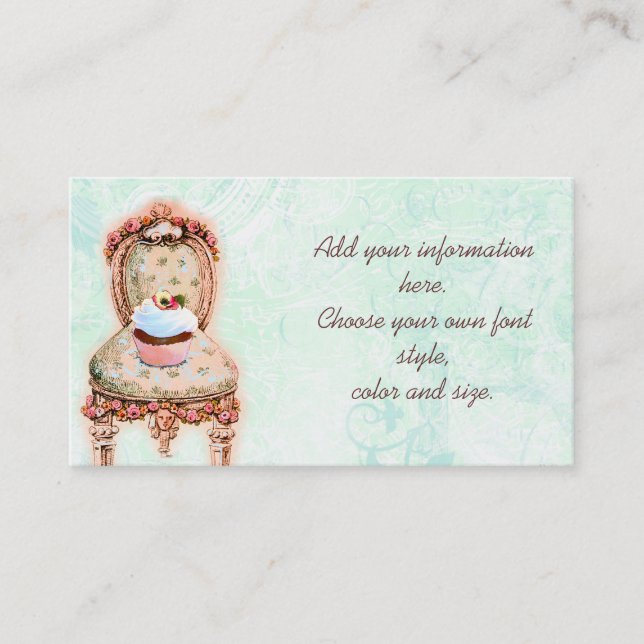 Cupcake rose et cartes de profil d'entreprise Rose (Devant)