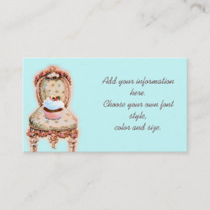 Cupcake rose et cartes de profil d'entreprise Rose