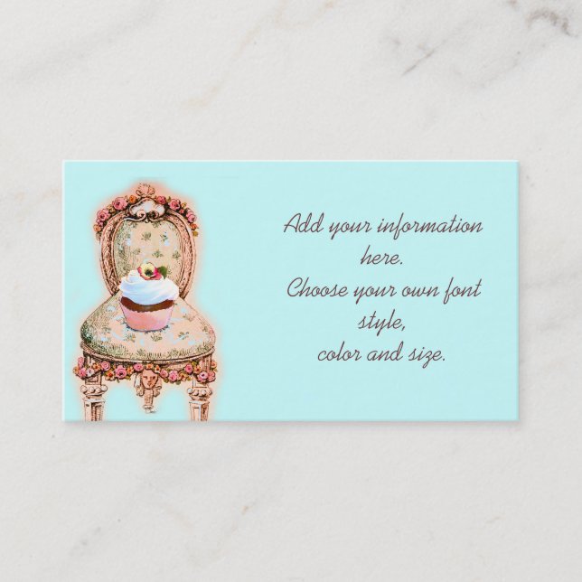 Cupcake rose et cartes de profil d'entreprise Rose (Devant)