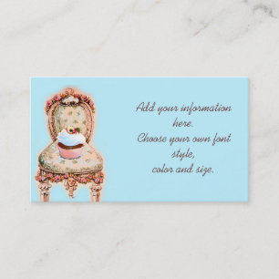 Cupcake rose et cartes de profil d'entreprise Rose