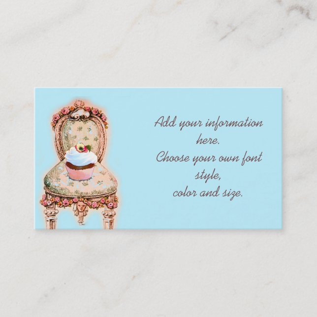 Cupcake rose et cartes de profil d'entreprise Rose (Devant)