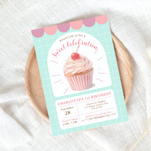 Cupcake Sweet Shop Anniversaire Invitation