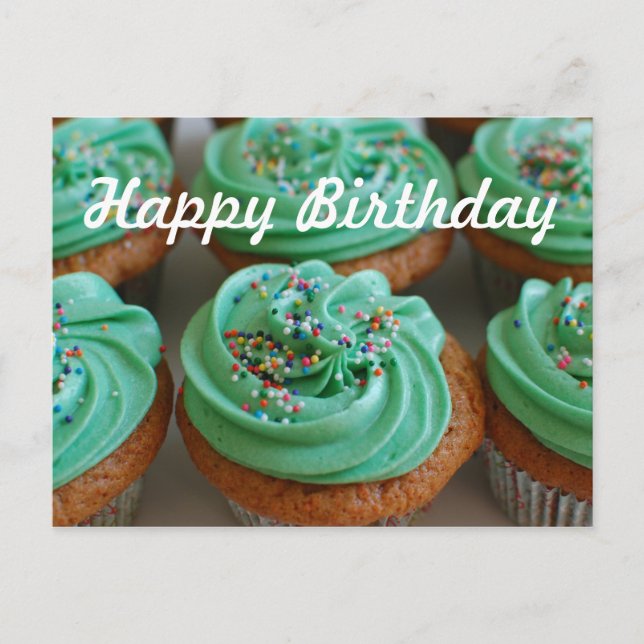 Cupcakes Anniversaire Photo Carte postale (Devant)