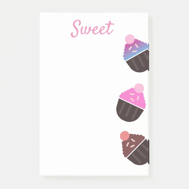 Cupcakes Bakery Sweet Frosting Post-it Notes (Devant)