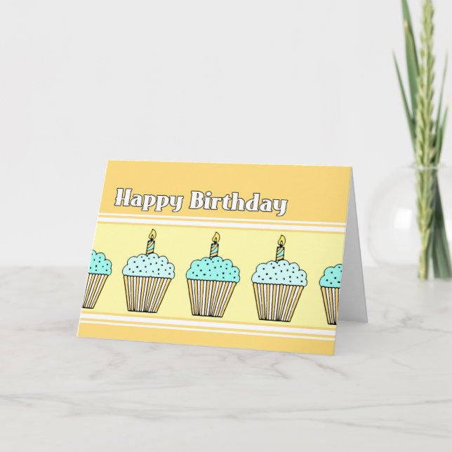 Cupcakes Bonne Carte d'anniversaire (Devant)