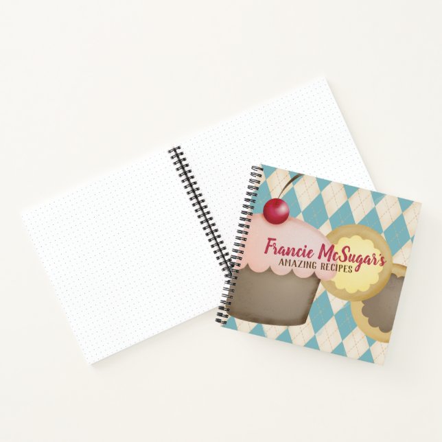 Cupcakes cookies cuisine livre de recettes carnet (Intérieur)