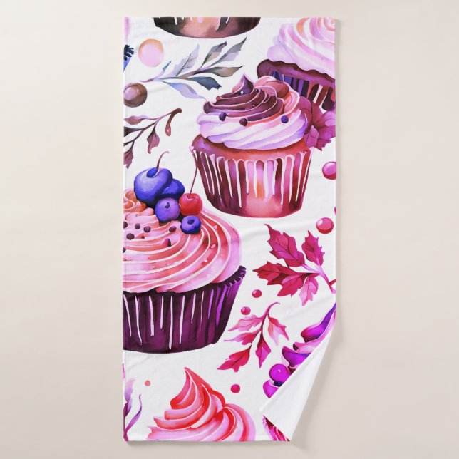 Cupcakes Dessert Heaven (Serviette de bain)