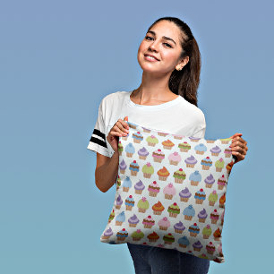 Cupcakes et oreiller décoratif Pois