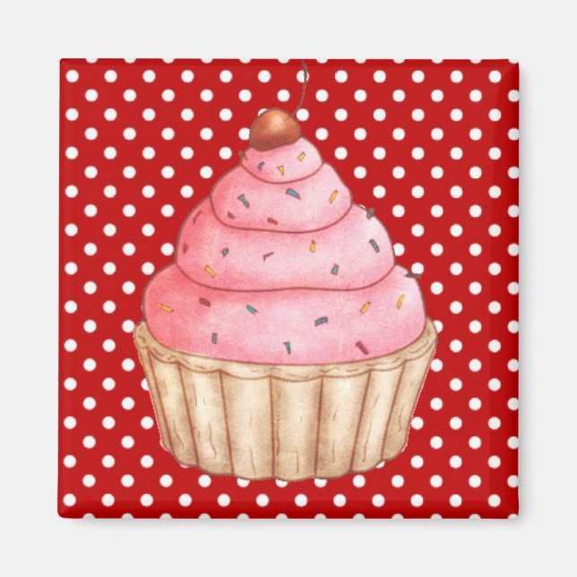 Cupcakes Gâteaux Aimant de pâtisserie (Devant)
