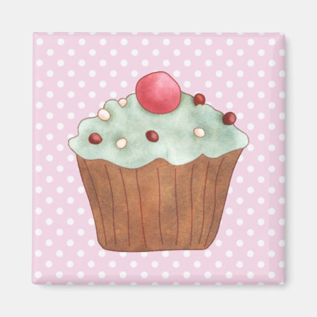 Cupcakes Gâteaux Aimant de pâtisserie (Devant)