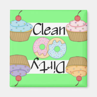 Cupcakes propres ou sales 2 lave-vaisselle Magnet