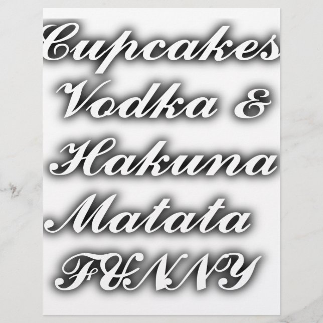 Cupcakes Vodka Hakuna Matata FUNNY (Devant)