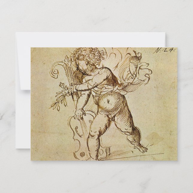 Cupid avec un violon par Domenico Campagnola (Devant)