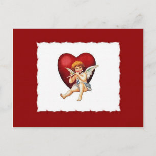 Cupid & Sa Flûte - Carte postale Valentine