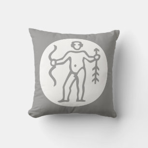 CUPID/ sagittaire HOROSCOPE sur oreiller GRIS
