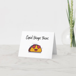 Cupidon apporte des tacos – Carte de Saint‑Valenti