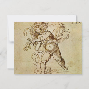 Cupidon avec un violon par Domenico Campagnola