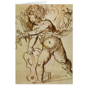 Cupidon avec un violon par Domenico Campagnola