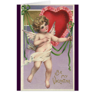 Cupidon de la Saint-Valentin victorienne vintage a