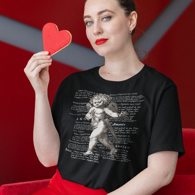 Cupidon en amour Romantique T-shirt Vintage (Créateur téléchargé)
