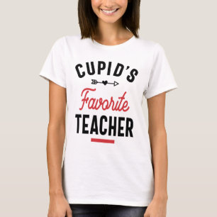 Cupidons Favori Teacher T-shirt Valentines Jour Sc
