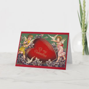 Cupids victoriens Carte de voeux Saint Valentin