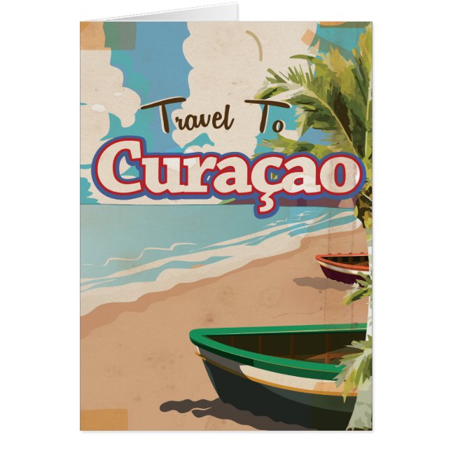 Curaçao vintage affiche de voyage. (Devant)