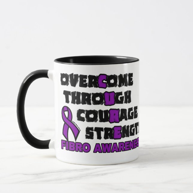 CURE...Fibro Mug à café à deux tons (Gauche)