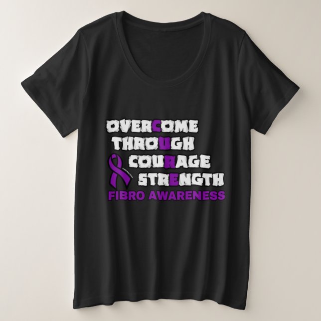 CURE...T-shirt Fibro Plus Taille (Design devant)