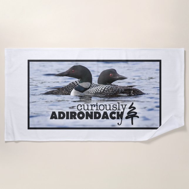 Curieusement serviette de plage d'Adirondack (Devant)