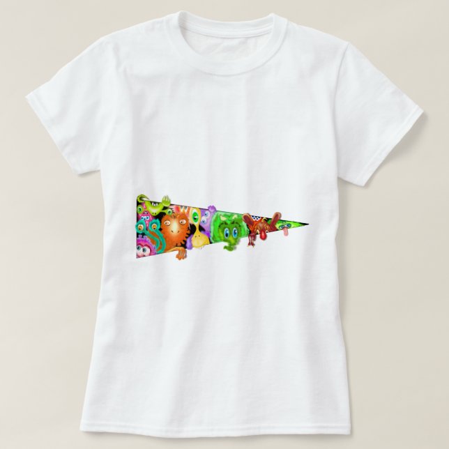 Curieux Aliens Drôle T-Shirt (Design devant)