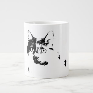 Curieux Cat Ink Portrait Mug