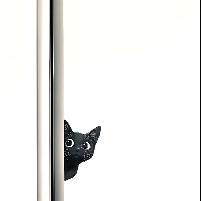 Curieux Kitty Chat Peek Drôle Sticker (Créateur téléchargé)